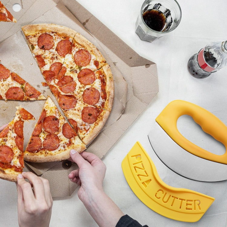 2 PCS Ring Stainless Steel Pizza Cut Knife Multi-Function Baking Tool(PP Packing)