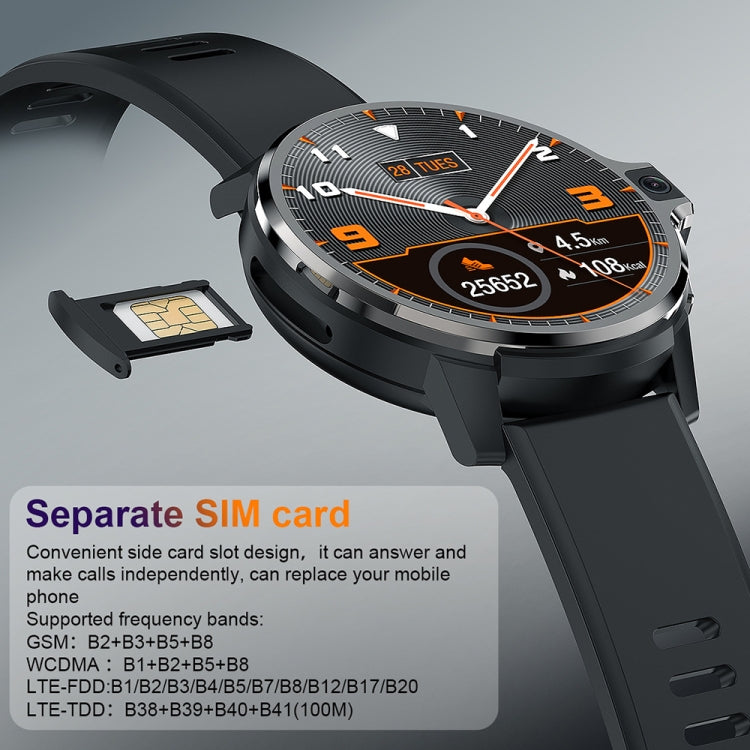 DM30 4G LTE 1.6 inch Android Heart Rate/Blood Oxygen Monitoring Smart Watch(Black)