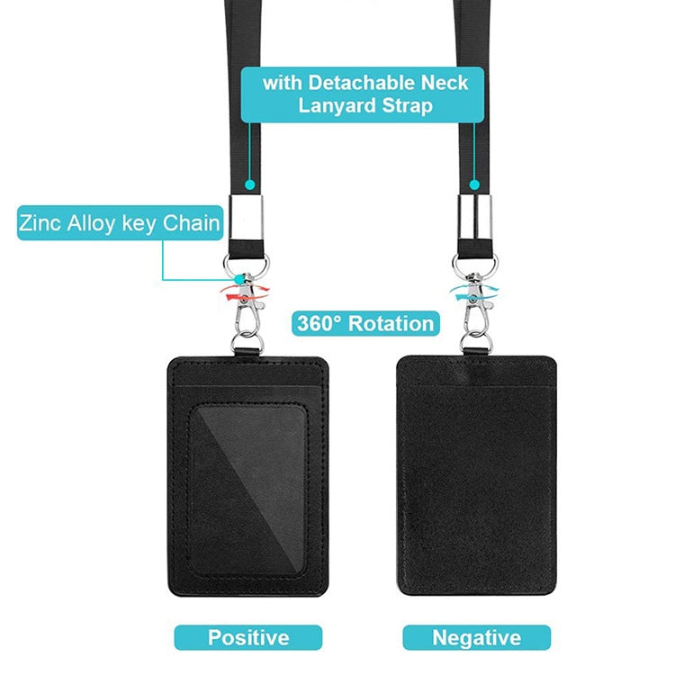 2 Sets ZT-6330 3 in 1 PU Leather ID Card Retractable Buckle Halter Protective Case