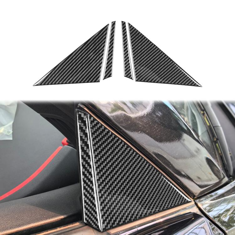 For Chevrolet Corvette C8 4pcs /Set External A-Pillar Decorative Sticker - Black