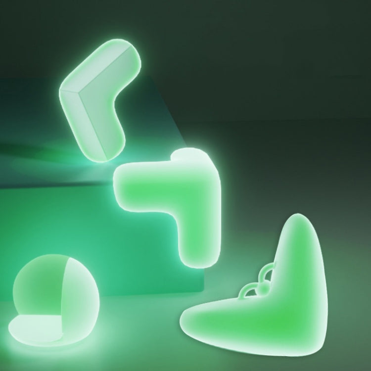 10 PCS Luminous Anti-bump Corner Transparent Coffee Table Corner Protector,Style: Teardrop