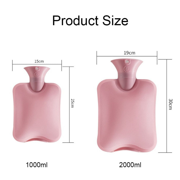 Large Explosion-proof Water-injected PVC Warm Water Bag, Spec: 1000ml (Dark Grey)