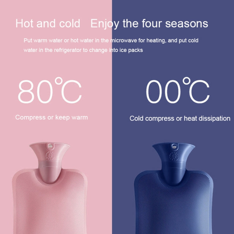 Large Explosion-proof Water-injected PVC Warm Water Bag, Spec: 1000ml (Dark Grey)