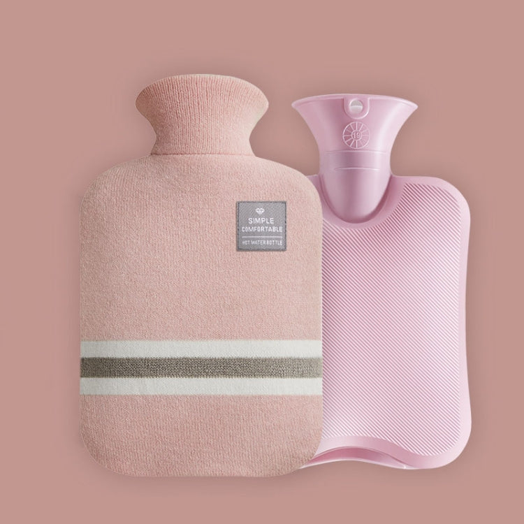 Large Explosion-proof Water-injected PVC Warm Water Bag, Spec: 2000ml (Light Pink)
