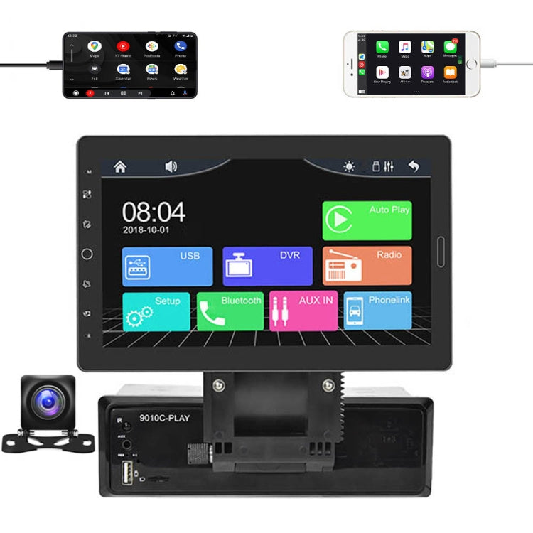 1310C 10.1 inch Car Full Screen Touch HD MP5 Wired Carplay Player, Style: Standard+AHD Camera