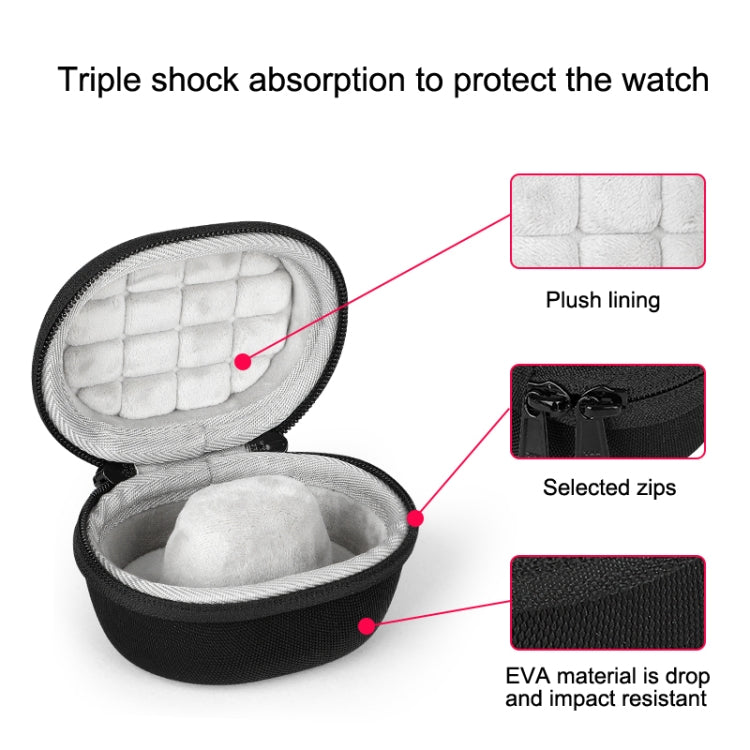 EVA Smartwatch Storage Case Universal Fleece Watch Storage Bag With Carabiner