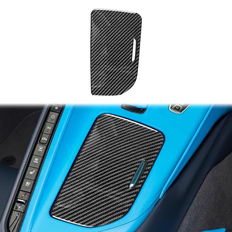 For Chevrolet Corvette C8 Right-Hand Drive Center Control Cup Cover Sticker - Black