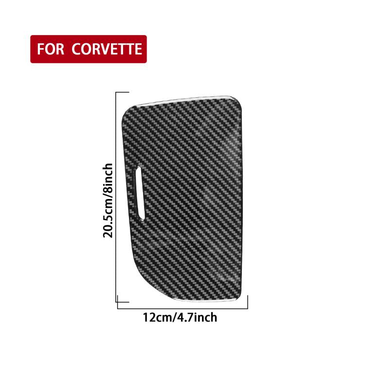 For Chevrolet Corvette C8 Right-Hand Drive Center Control Cup Cover Sticker - Black