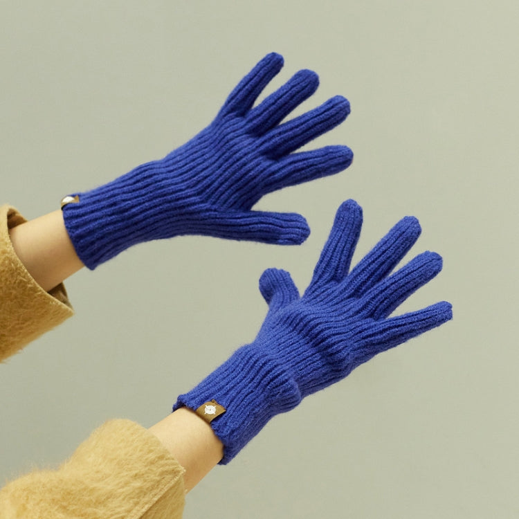 227-A0124 Wool Knit Striped Warm Touchscreen Gloves Winter Warm Cycling Gloves