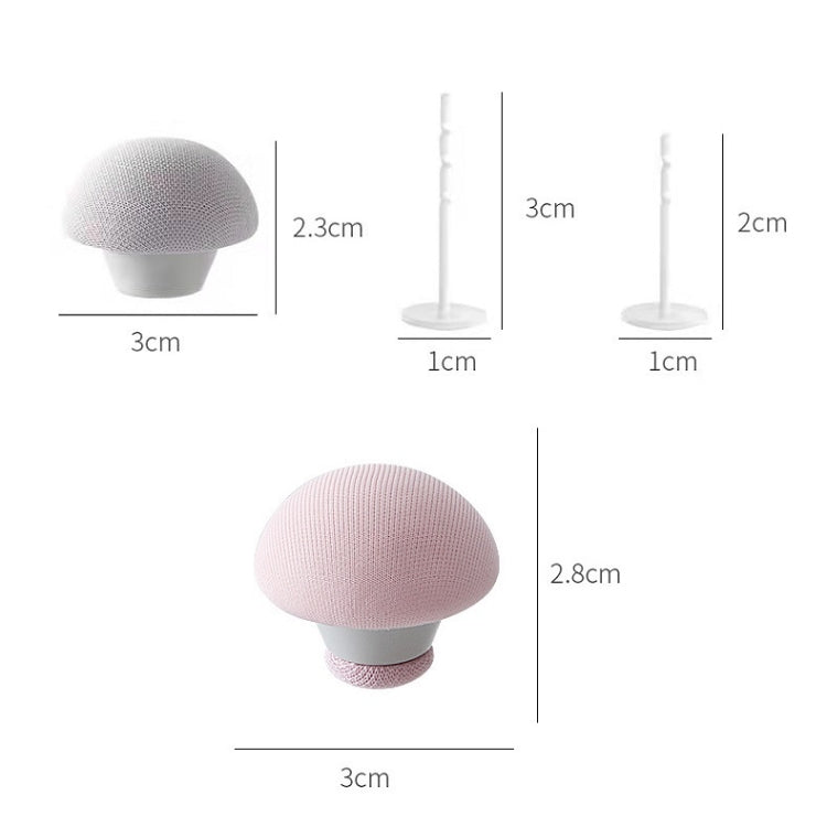 8 PCS Non-marking One-touch Unlocking Mushroom-shaped Quilt Fixer White+Cloth Needle