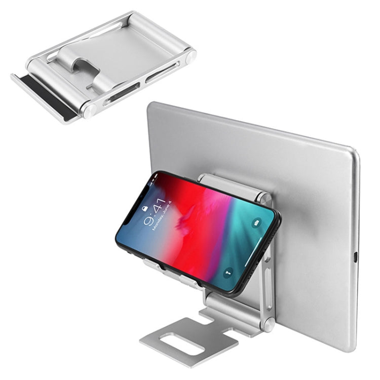 Double Folding Aluminum Tablet Phone Stand Desktop Holder