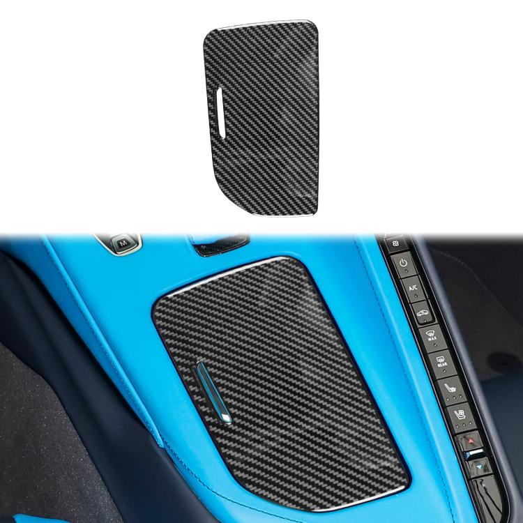 For Chevrolet Corvette C8 Left-Hand Drive Center Control Cup Cover Sticker - Black