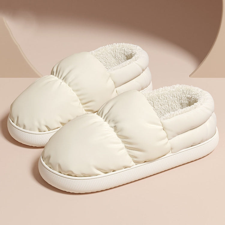 M-1178P Winter Home Waterproof Thick-soled Cotton Shoes Plush Warm Cotton Slippers, Size: 40-41