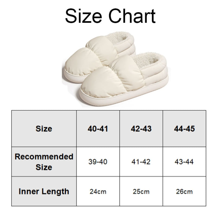 M-1178P Winter Home Waterproof Thick-soled Cotton Shoes Plush Warm Cotton Slippers, Size: 44-45(Dark Grey)