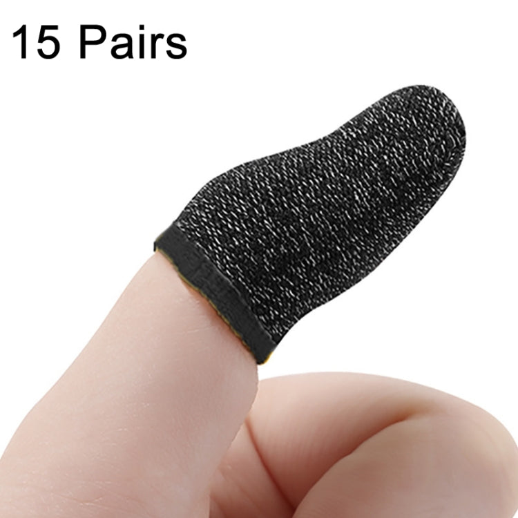 15 Pairs  18 Needles Gaming Finger Glove Anti-sweat and Non-slip Glove,Color: Copper Black Trim