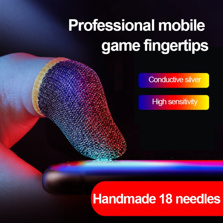 15 Pairs  18 Needles Gaming Finger Glove Anti-sweat and Non-slip Glove,Color: Copper Black Trim