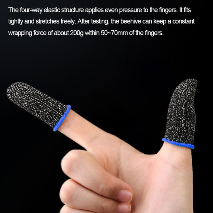 15 Pairs  18 Needles Gaming Finger Glove Anti-sweat and Non-slip Glove,Color: Copper White Trim