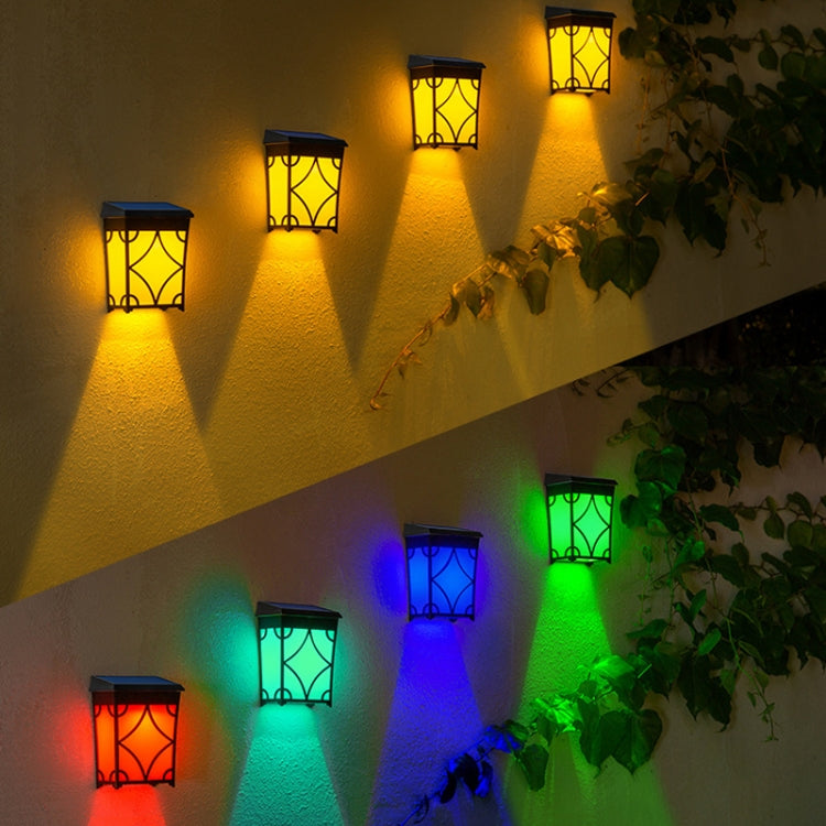 Outdoor Waterproof Decorative Courtyard Inductive LED Solar Light(Golden Light+RGB)