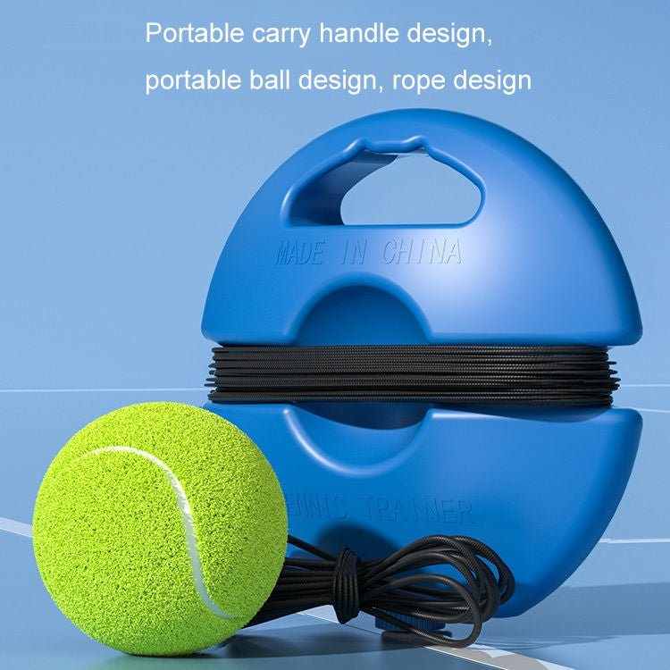 Tennis Racket Trainer Beginner Serve Rebound Tennis Racket Set Single(Racketx1+Basex1+Tennisx3+Hand Rubberx3)