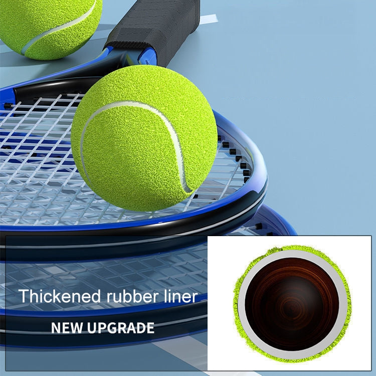 Tennis Racket Trainer Beginner Serve Rebound Tennis Racket Set Double(Racketx2+Basex1+Tennisx3+Hand Rubberx3)