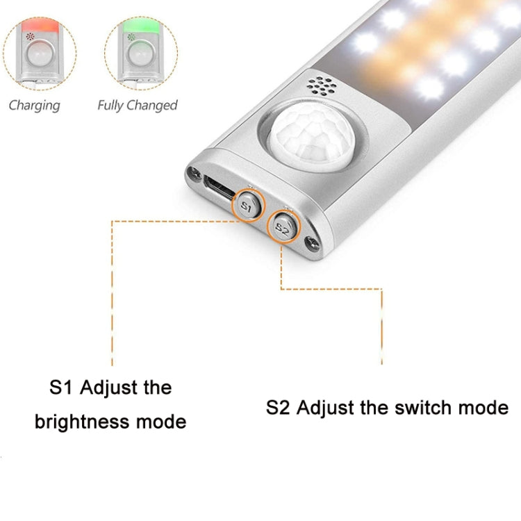 2.8W USB Charging Smart Human Body Sensing Wardrobe Lamp, Length: 22 cm