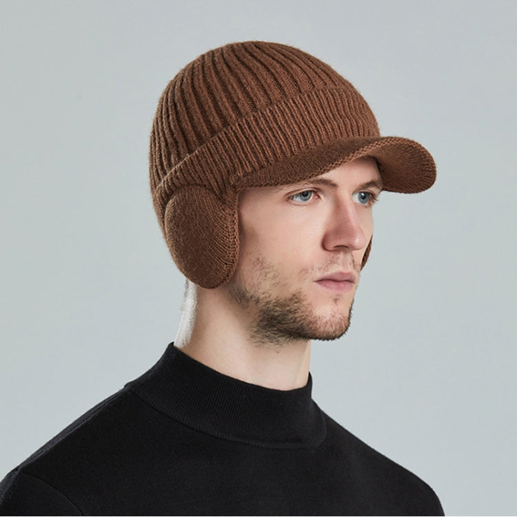 Men Outdoor Ear Protection Woolen Cap Warm Thickened Baseball Cap