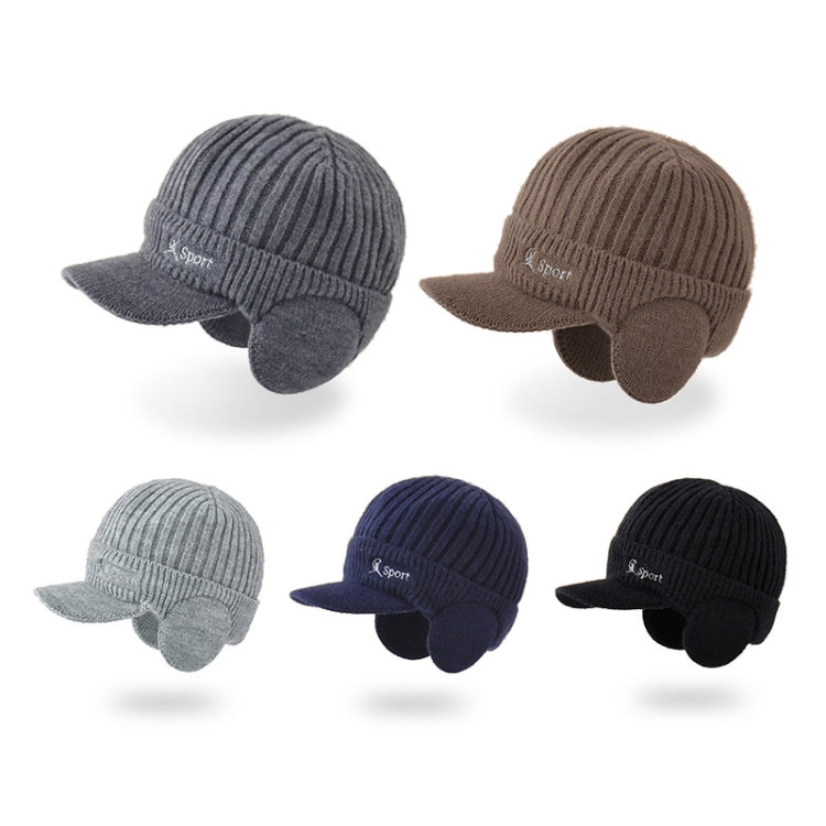 Men Outdoor Ear Protection Woolen Cap Warm Thickened Baseball Cap