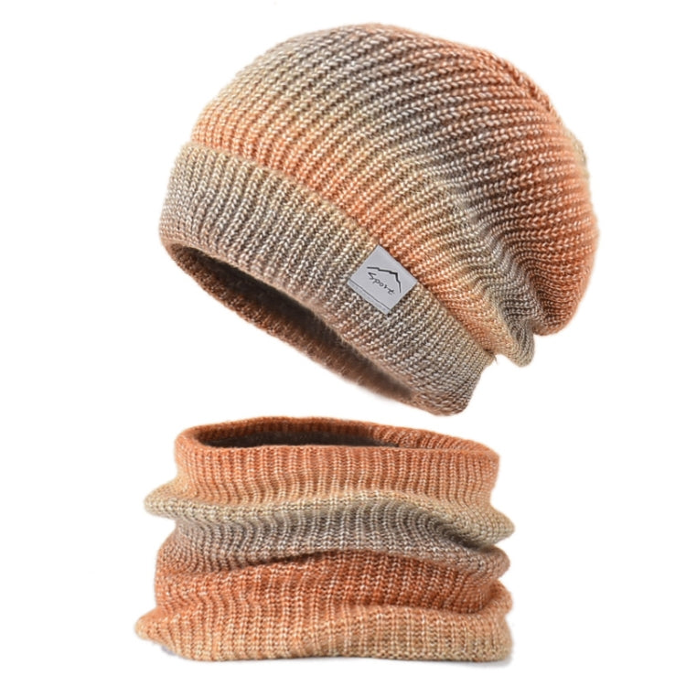 Autumn and Winter Gradient Colour Thickening Scarf Wool Cap Kit