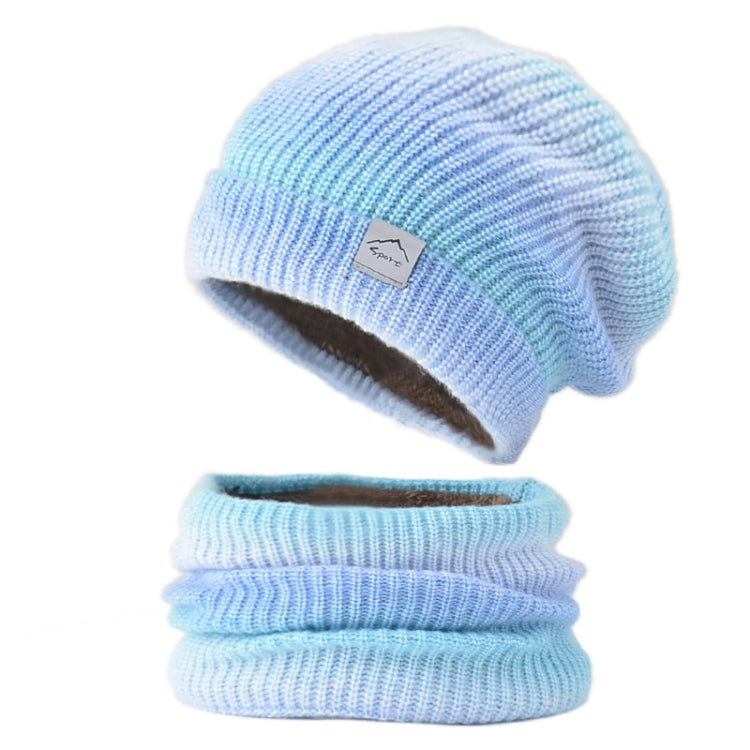 Autumn and Winter Gradient Colour Thickening Scarf Wool Cap Kit