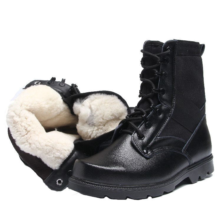 07-005 Winter Outdoor Sports Mountaineering Non-slip Warm Boots, Spec: Leather Wool