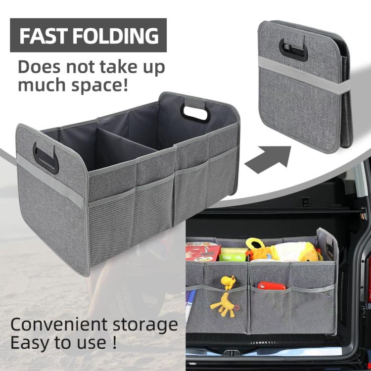 Car Trunk Folding Oxford Fabric Storage Bag - Gray