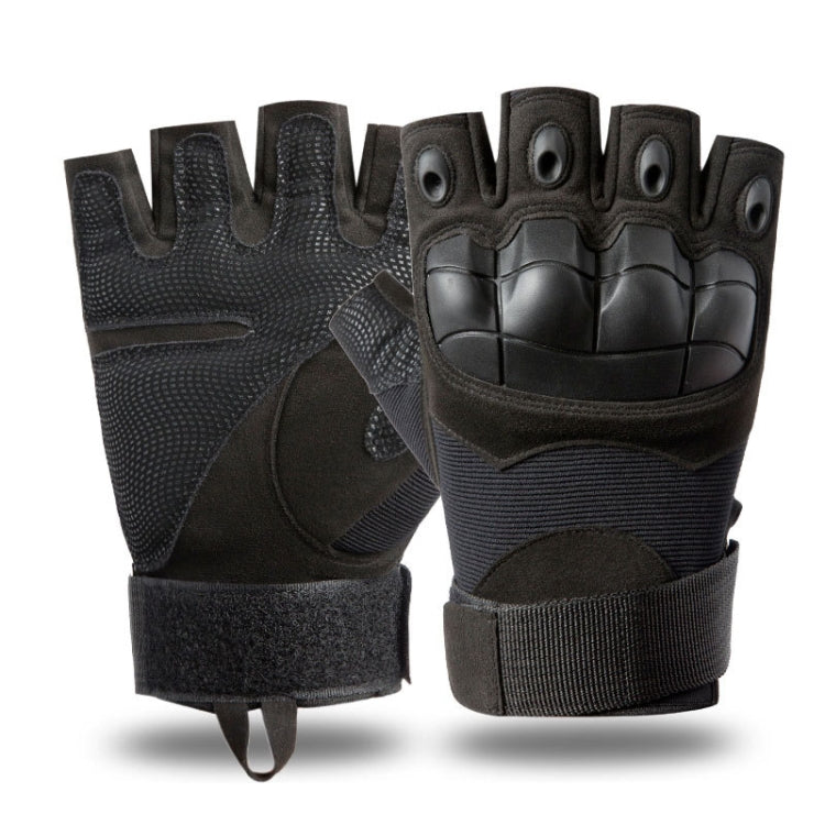 Z902 Outdoor Cycling Half-Finger Gloves Motorcycle Protective Training Gloves, Size: L(Black)