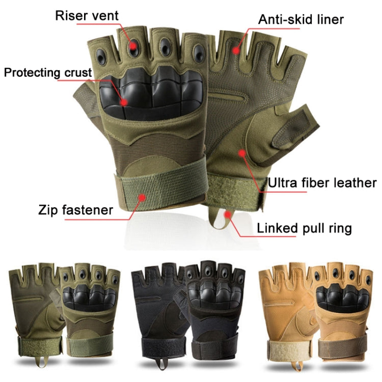 Z902 Outdoor Cycling Half-Finger Gloves Motorcycle Protective Training Gloves, Size: L(Black)