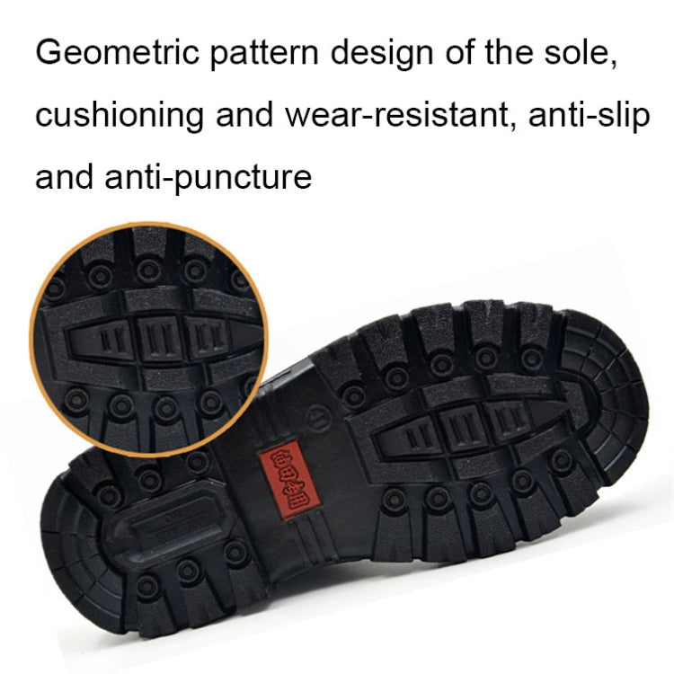 215 Microfiber Leather Anti-puncture Wear-resistant Work Shoes Smash-proof Oil-resistant Safety Shoes, Spec: Low-top (42)