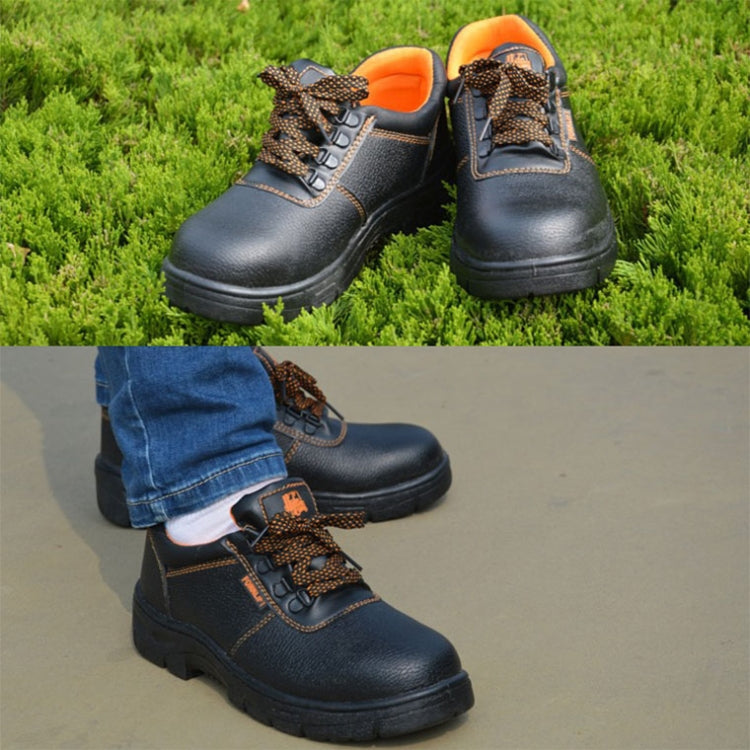 215 Microfiber Leather Anti-puncture Wear-resistant Work Shoes Smash-proof Oil-resistant Safety Shoes, Spec: High-top (38)