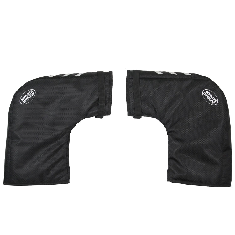 Winter Warm Cycling Glove Men Women Wind Rainproof Reflective Handlebar Mittens(Black)