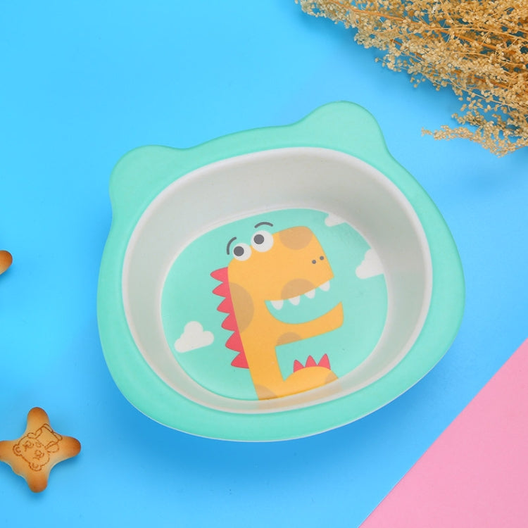 HY-019 Cartoon Animal Shape Bamboo Fiber Children Tableware Bowl, Style: Dinosaur