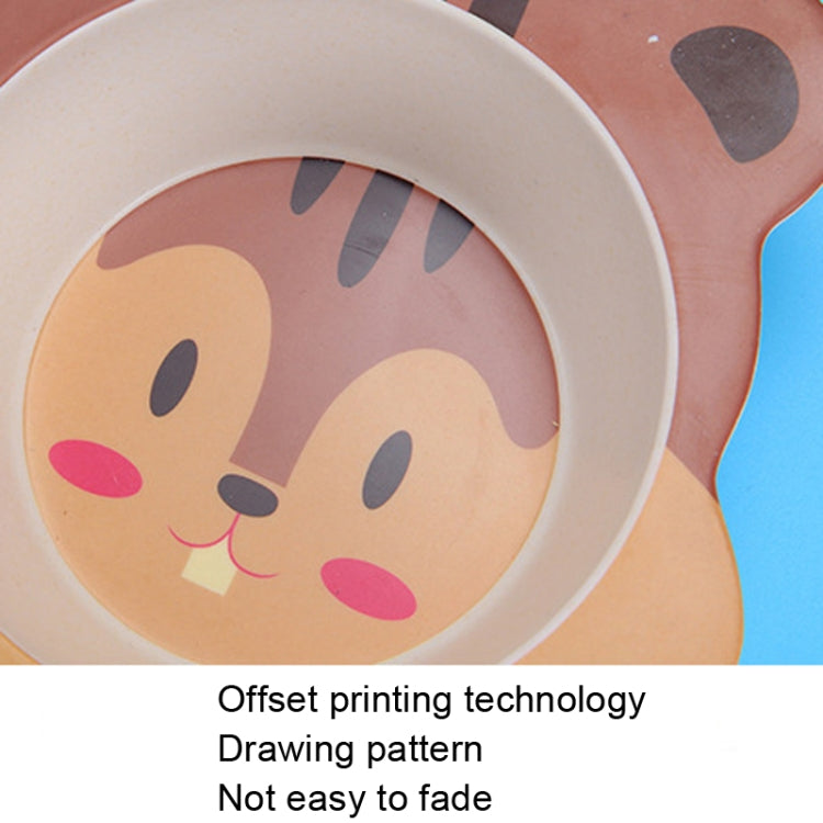 HY-019 Cartoon Animal Shape Bamboo Fiber Children Tableware Bowl, Style: Monkey