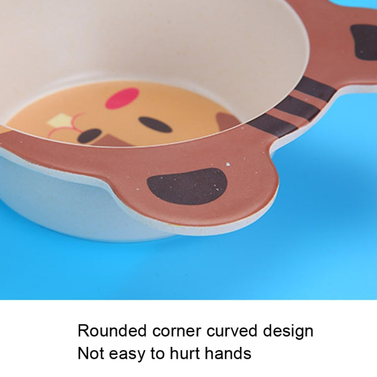 HY-019 Cartoon Animal Shape Bamboo Fiber Children Tableware Bowl, Style: Monkey