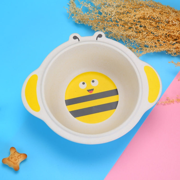 HY-019 Cartoon Animal Shape Bamboo Fiber Children Tableware Bowl, Style: Wasp