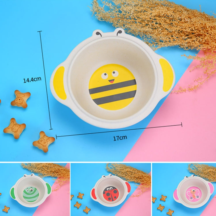HY-019 Cartoon Animal Shape Bamboo Fiber Children Tableware Bowl, Style: Butterfly