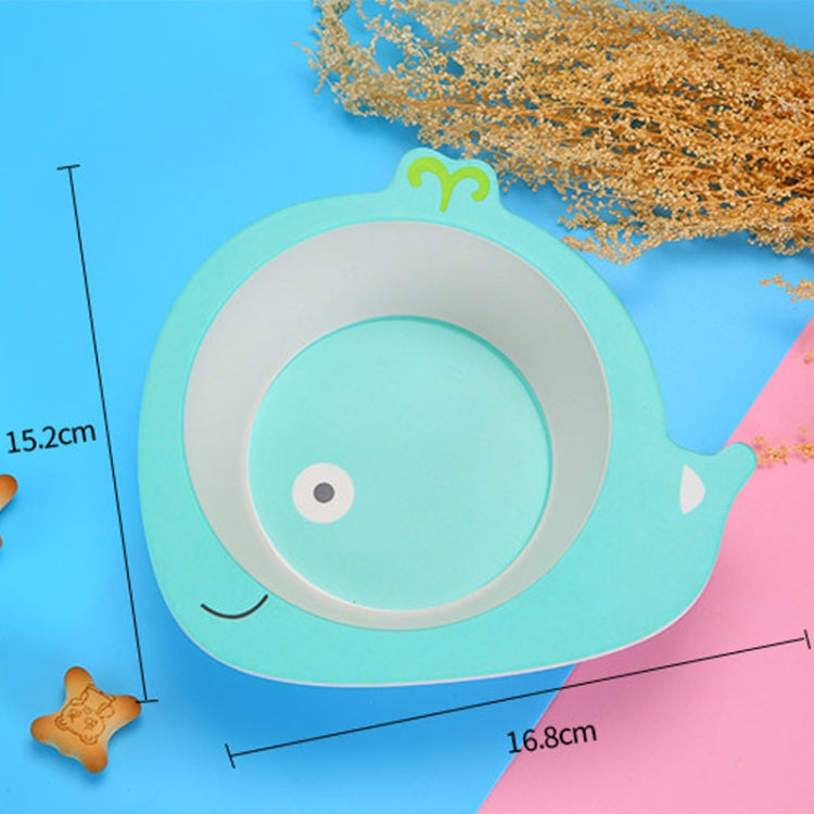 HY-019 Cartoon Animal Shape Bamboo Fiber Children Tableware Bowl, Style: Whale