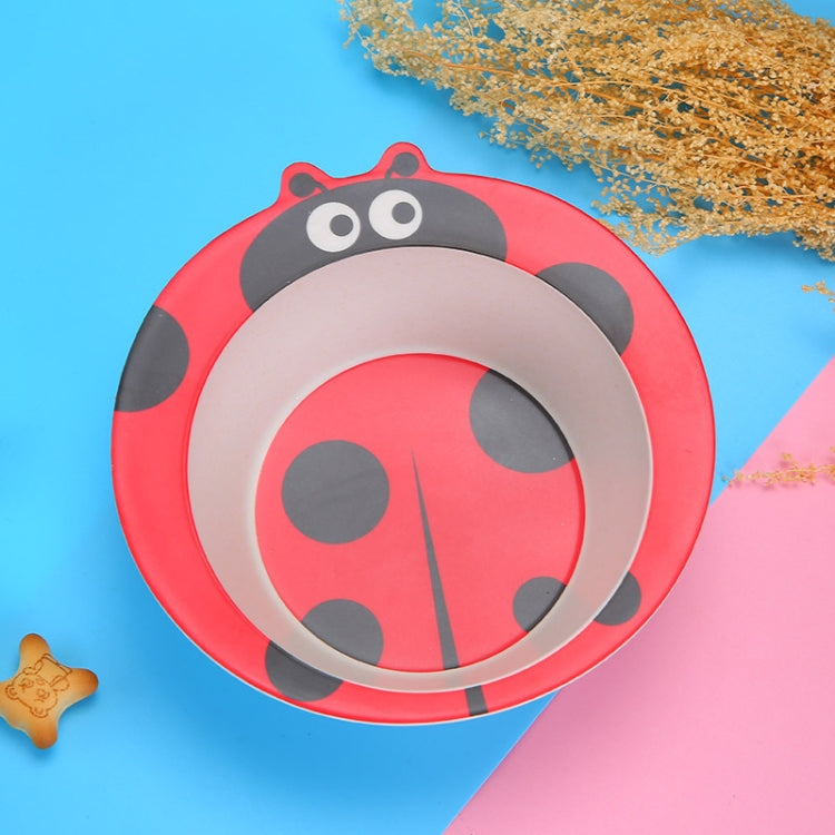 HY-019 Cartoon Animal Shape Bamboo Fiber Children Tableware Bowl, Style: Beetle