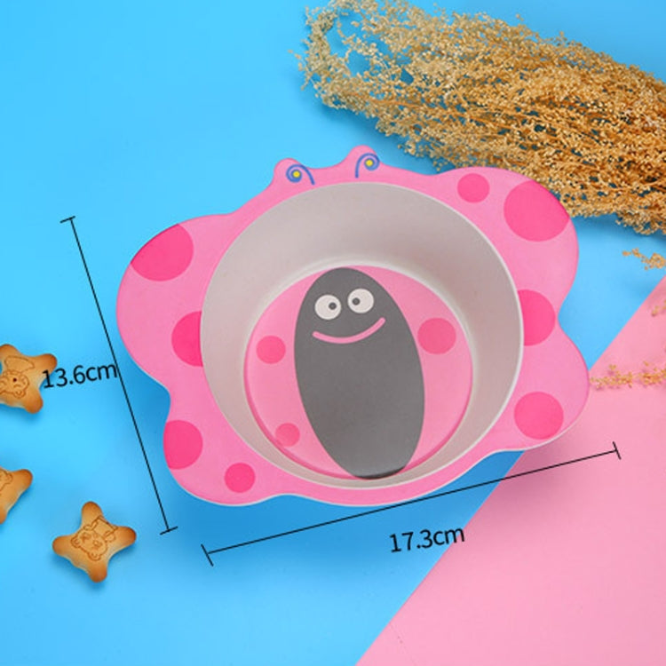HY-019 Cartoon Animal Shape Bamboo Fiber Children Tableware Bowl, Style: Little Butterfly