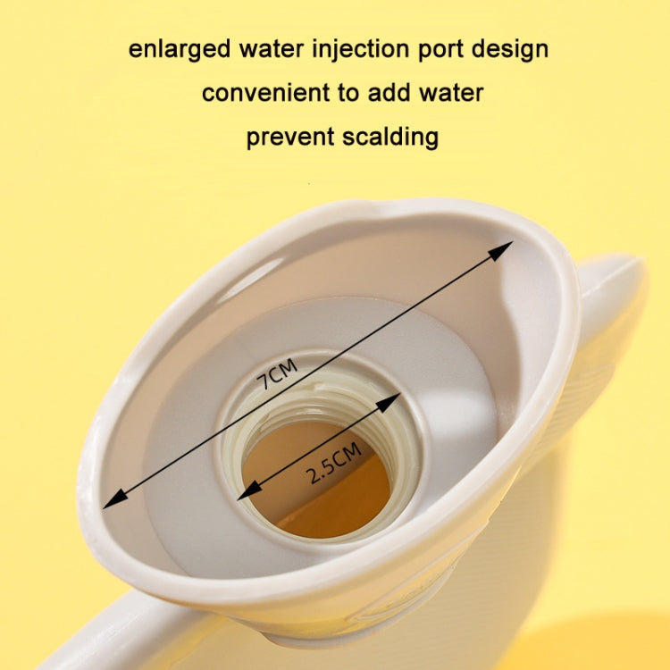 Cartoon Velvet Cover Thickened Explosion-Proof PVC Water-Filled Hot Water Bag, Color: 500ML Light Green