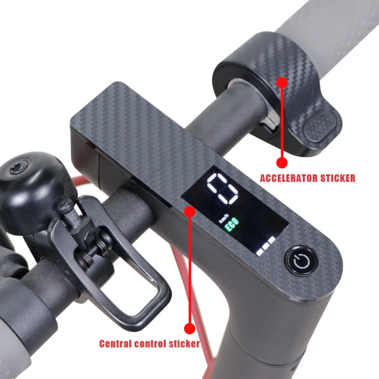 2 Sets Electric Scooter Central  PVC Sticker for Xiaomi M365 Pro Scooter(Carbon Fiber)