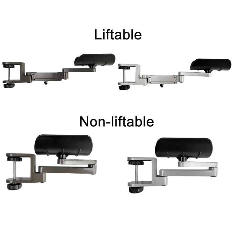 Aluminum Alloy Computer Desk Wrist Brace Arm Bracket, Color: Non-liftable Gray