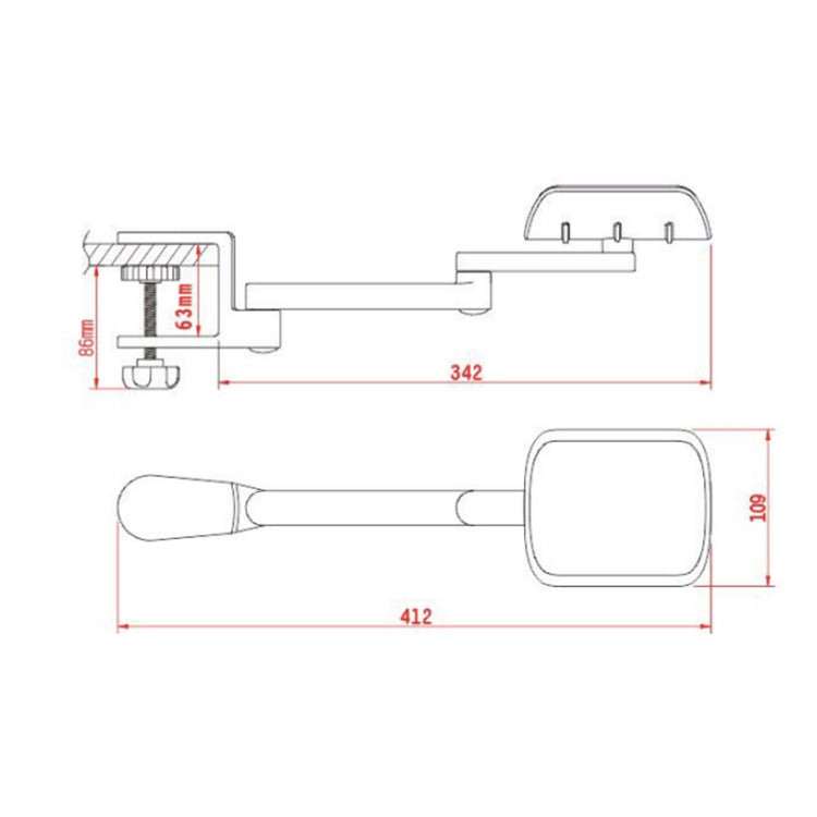 Aluminum Alloy Computer Desk Wrist Brace Arm Bracket, Color: Non-liftable Silver