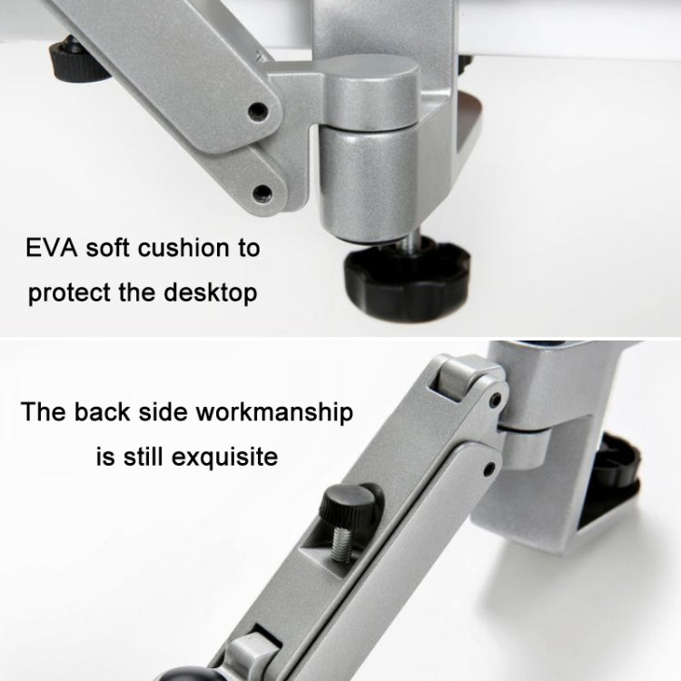 Aluminum Alloy Computer Desk Wrist Brace Arm Bracket, Color: Non-liftable Silver