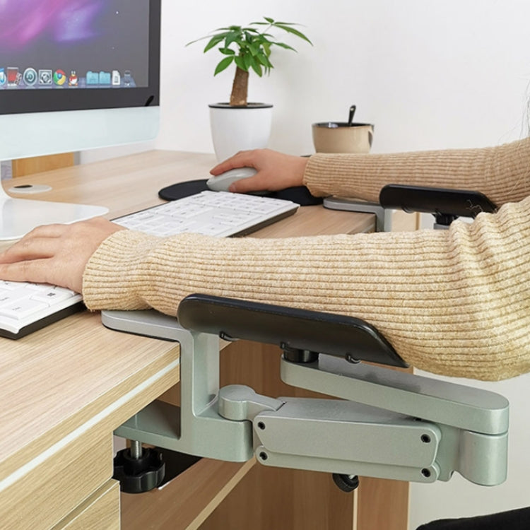 Aluminum Alloy Computer Desk Wrist Brace Arm Bracket, Color: Non-liftable Silver